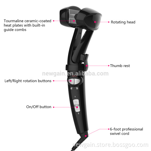 PTC Heater curler hair. Professional hair curler. Automatic Hair crimping iron